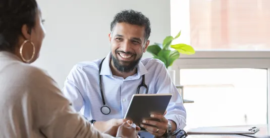 Doctor and patient at appointment